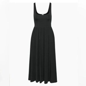 Aritzia Wilfred Market Midi Dress Black Size Small